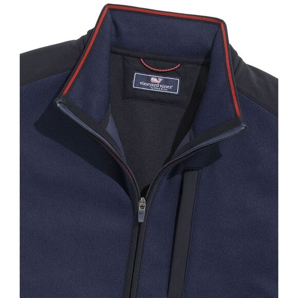 Vineyard Vines Mens Mountain Sweater Fleece Vest Small Vineyard Navy - NWT $128 - Picture 5 of 7